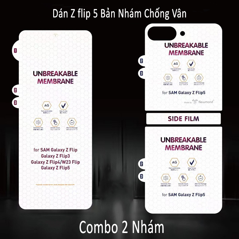 Dán màn hình Samsung Z Flip 5 / Samsung Z Flip 3 5G / Z Flip 4 full màn dẻo trong suốt - Dán dẻo Samsung Galaxy Z Flip 5