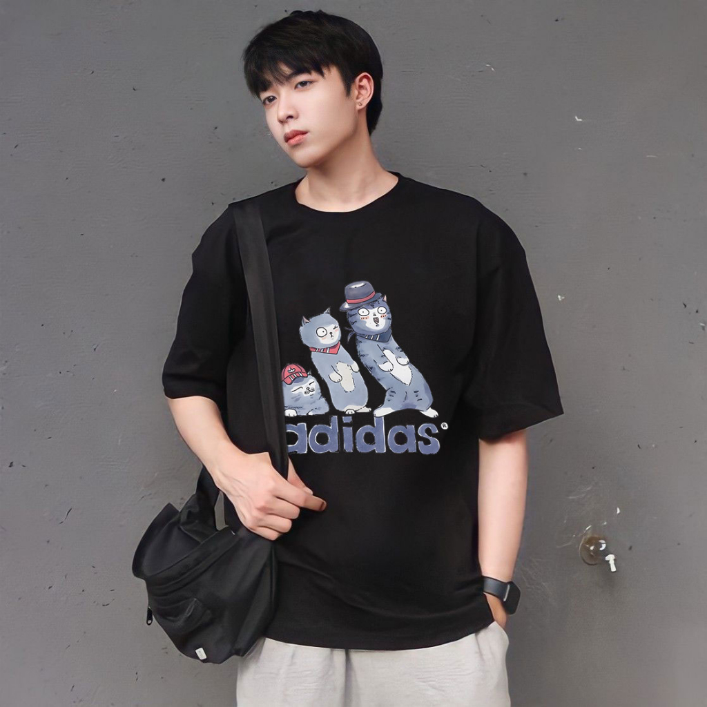 Áo Thun Unisex Logo Mèo Adicat Đáng Yêu – Áo Thun Mèo Adimeo Cute Chất Liệu Cotton Co Giãn Thoáng Mát Không Bai Không Dã