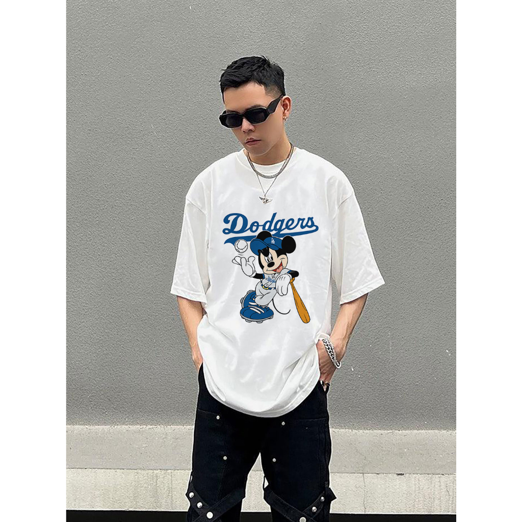 Áo Thun Bóng Chày  Unisex Áo Chuột Mickey Bóng Chày Cực Đẹp Chất Vải Mềm Mịn Co Giãn Thoáng Mát