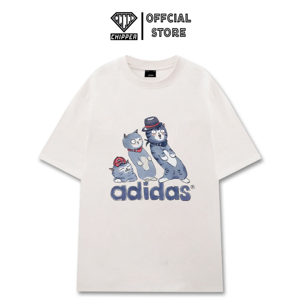 Áo Thun Unisex Logo Mèo Adicat Đáng Yêu – Áo Thun Mèo Adimeo Cute Chất Liệu Cotton Co Giãn Thoáng Mát Không Bai Không Dã
