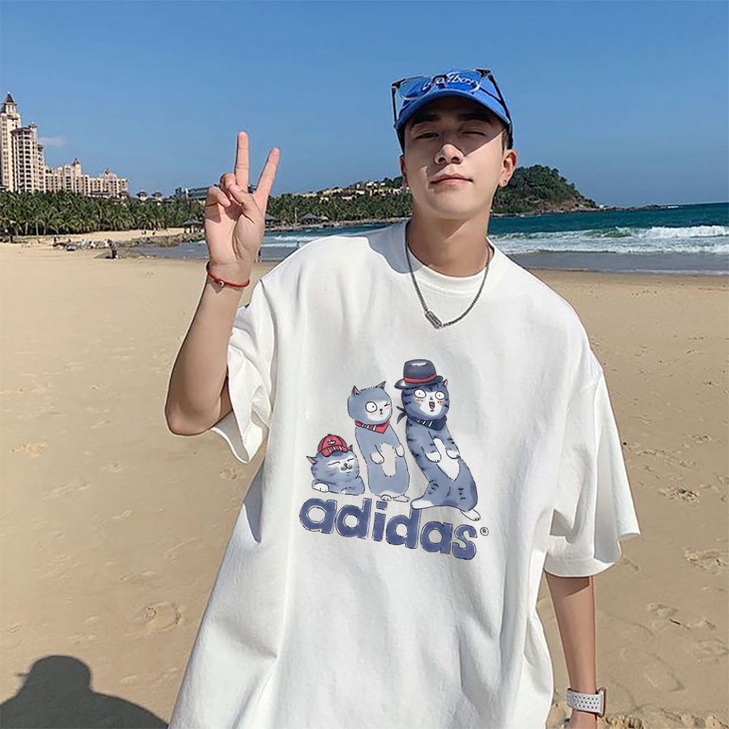 Áo Thun Unisex Logo Mèo Adicat Đáng Yêu – Áo Thun Mèo Adimeo Cute Chất Liệu Cotton Co Giãn Thoáng Mát Không Bai Không Dã