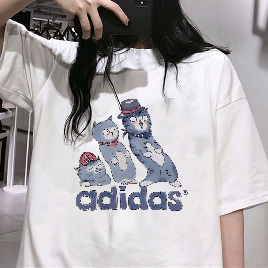 Áo Thun Unisex Logo Mèo Adicat Đáng Yêu – Áo Thun Mèo Adimeo Cute Chất Liệu Cotton Co Giãn Thoáng Mát Không Bai Không Dã
