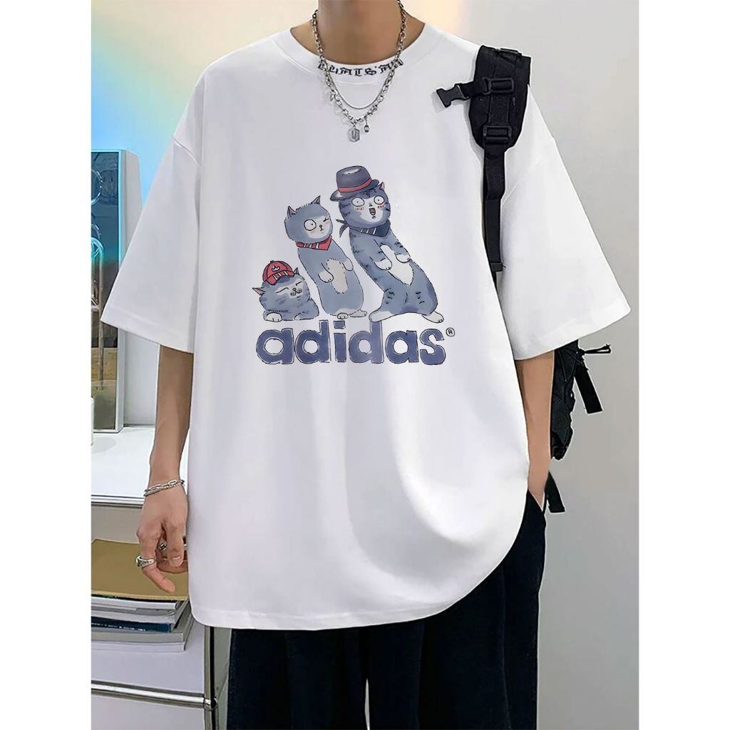 Áo Thun Unisex Logo Mèo Adicat Đáng Yêu – Áo Thun Mèo Adimeo Cute Chất Liệu Cotton Co Giãn Thoáng Mát Không Bai Không Dã