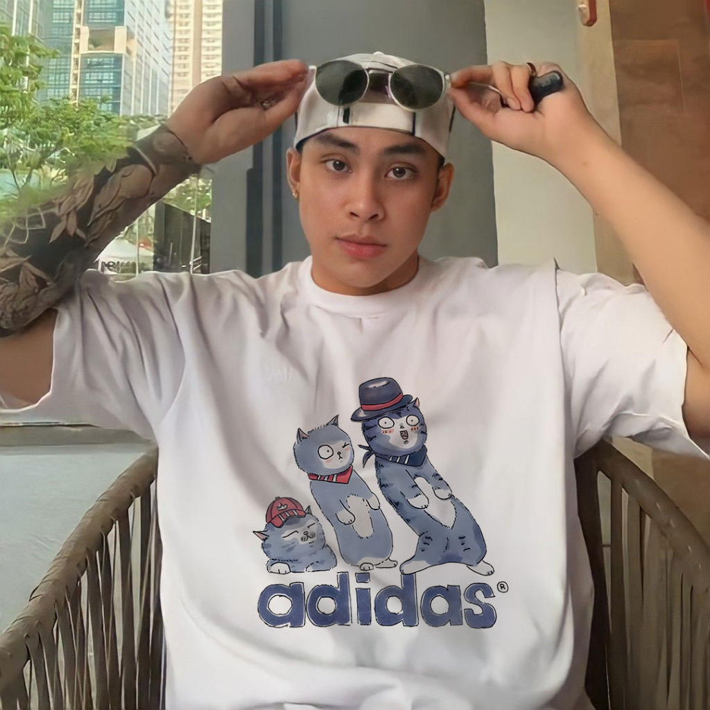 Áo Thun Unisex Logo Mèo Adicat Đáng Yêu – Áo Thun Mèo Adimeo Cute Chất Liệu Cotton Co Giãn Thoáng Mát Không Bai Không Dã