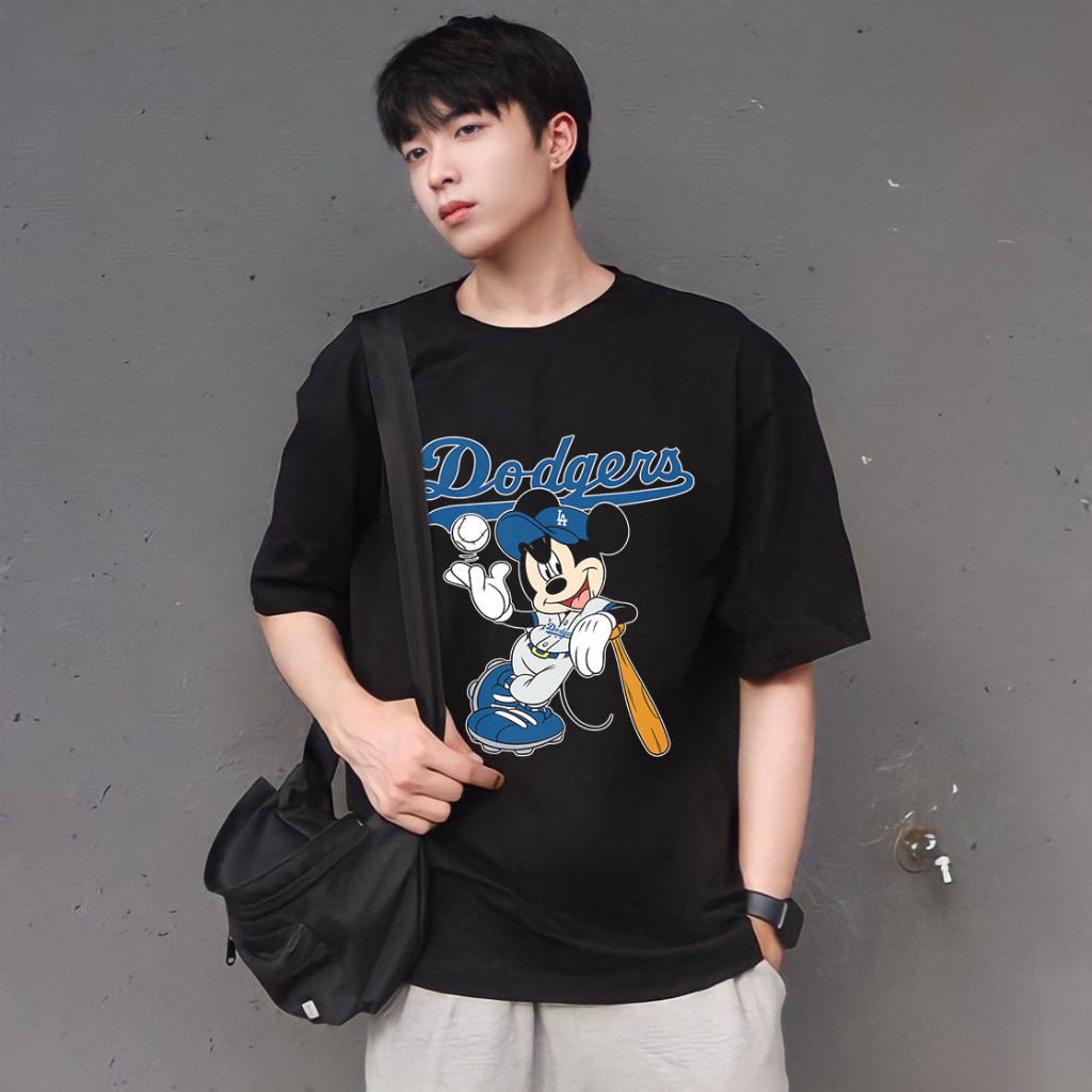 Áo Thun Bóng Chày  Unisex Áo Chuột Mickey Bóng Chày Cực Đẹp Chất Vải Mềm Mịn Co Giãn Thoáng Mát