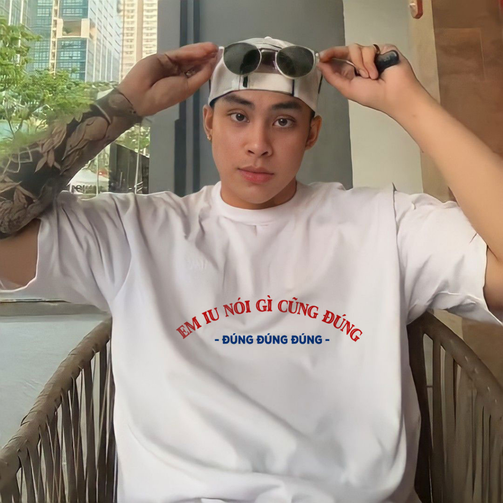 Áo Phông Em Yêu Lúc Nào Cũng Đúng  - Áo Em Iu Lúc Nào Cũng Đúng Chất Vải Co Giãn Thoáng Mát