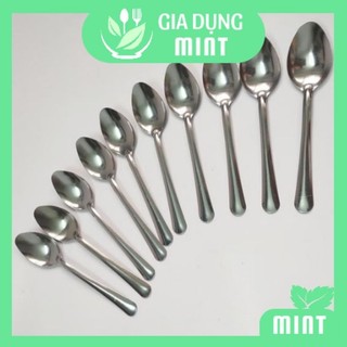 Combo 10 muỗng inox thái -muỗng canh cán dài- muỗng ăn cơm,cháo,soup,chè