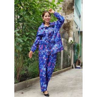 Bộ áo mưa cho Nữ, Thương hiệu Minh Hạnh, chất liệu vải dù cao cấp, chống thấm nước, thời trang, đủ size cho các chị em