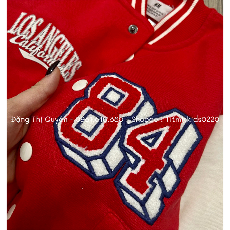 Áo bomber h.m dư xịn bé trai 2-10y