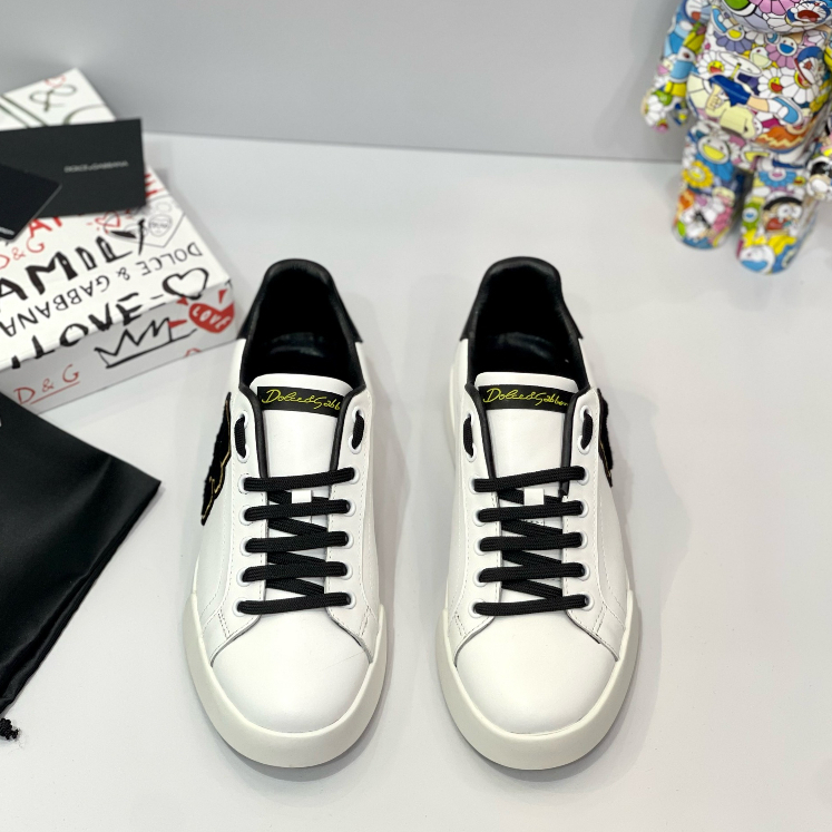 Giày sneaker Dolce Gabbana logo DG wash Đen LA on web fullbox bill thẻ phụ kiện