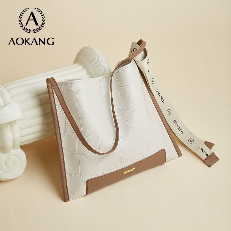 Túi tote AOKANG chính hãng da bò mềm size 35cm mã 1208