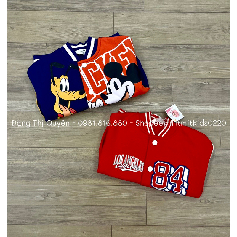 Áo bomber h.m dư xịn bé trai 2-10y