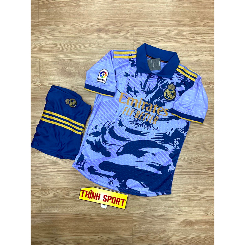 Quần áo bóng đá vải thun lạnh/mè hàn in tên số theo yêu cầu mẫu Ri An