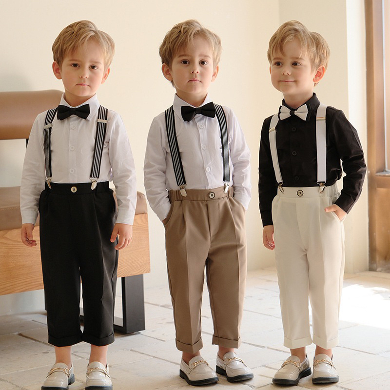 ( sẵn 120 be, đen) SET ÁO KÈM QUẦN ÂU CHO BÉ