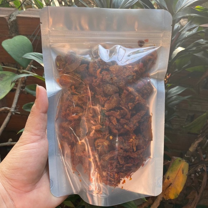 500g khô bò sấy giòn loại vụn trung túi zip 80k