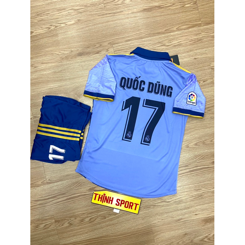 Bộ quần áo đá banh Real, Bộ quần áo bóng đá in tên và số theo yêu cầu