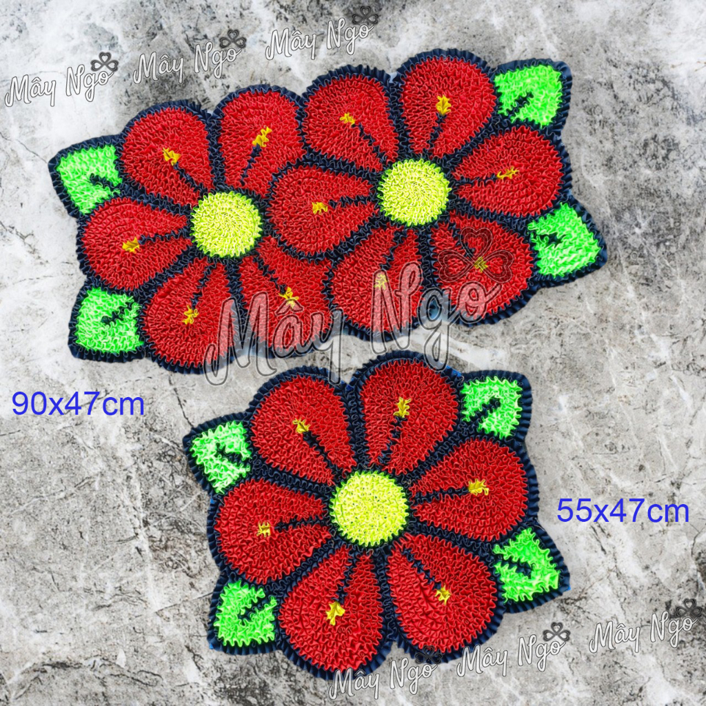 Thảm lau chân hoa đơn/ hoa đôi