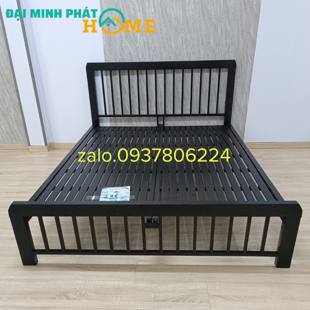 Giường sắt hộp 1M6X2M 1,2 người gia đình , sắt hộp 4x8 sơn tĩnh điện