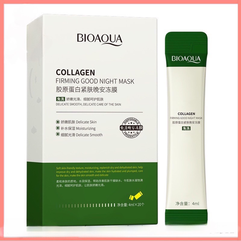 Full Hộp 20 Gói Mặt Nạ Ngũ Collagen Bioaqua CHÍNH HÃNG