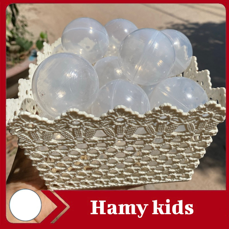 Bóng nhựa cho bé, bóng nhựa decor chụp ảnh,sự kiện tông màu trắng xám nhựa cao cấp sz 5,5cm