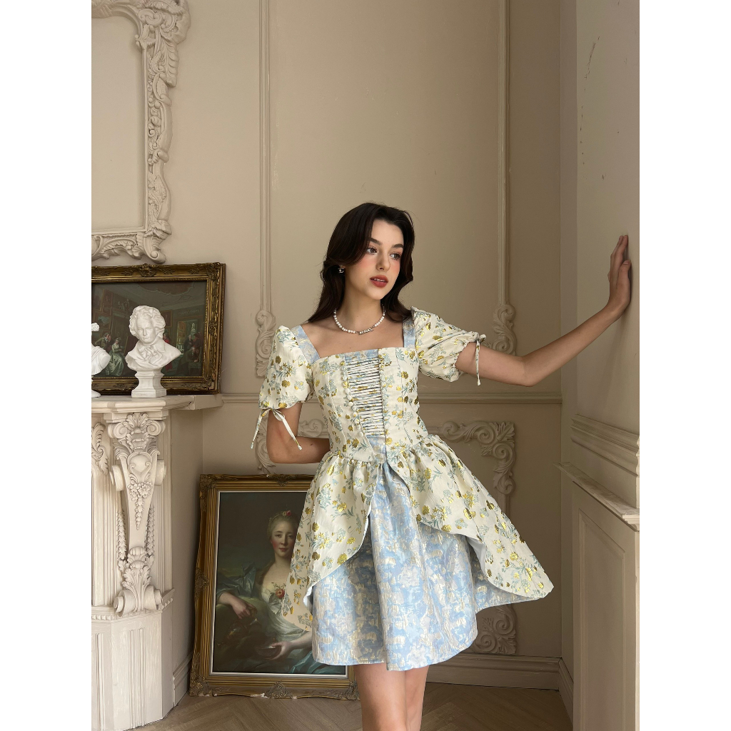 TIFFANY STUDIOS - Váy Công Chúa Mini Xòe Phong Cách Cổ Điển Vintage - SISSI DRESS