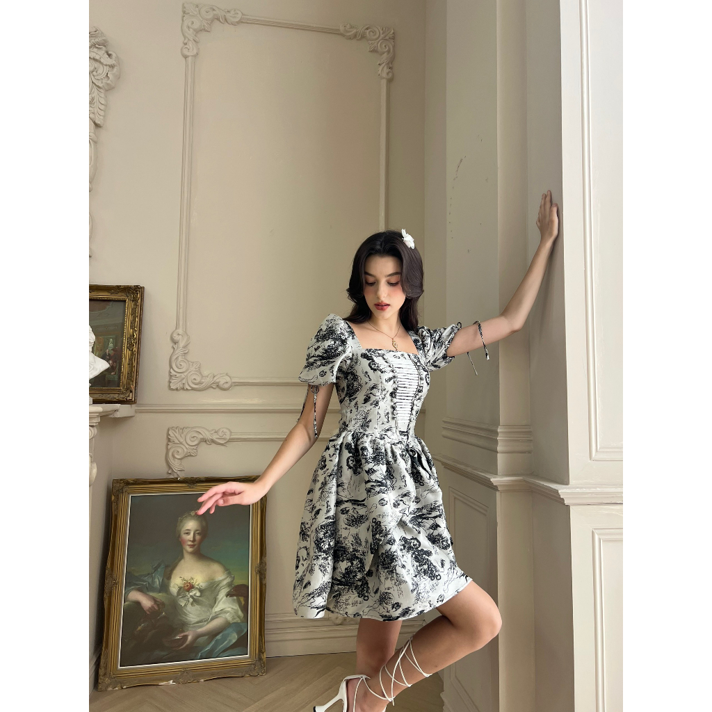 TIFFANY STUDIOS - Váy Công Chúa Mini Xòe Phong Cách Cổ Điển Vintage - SISSI DRESS