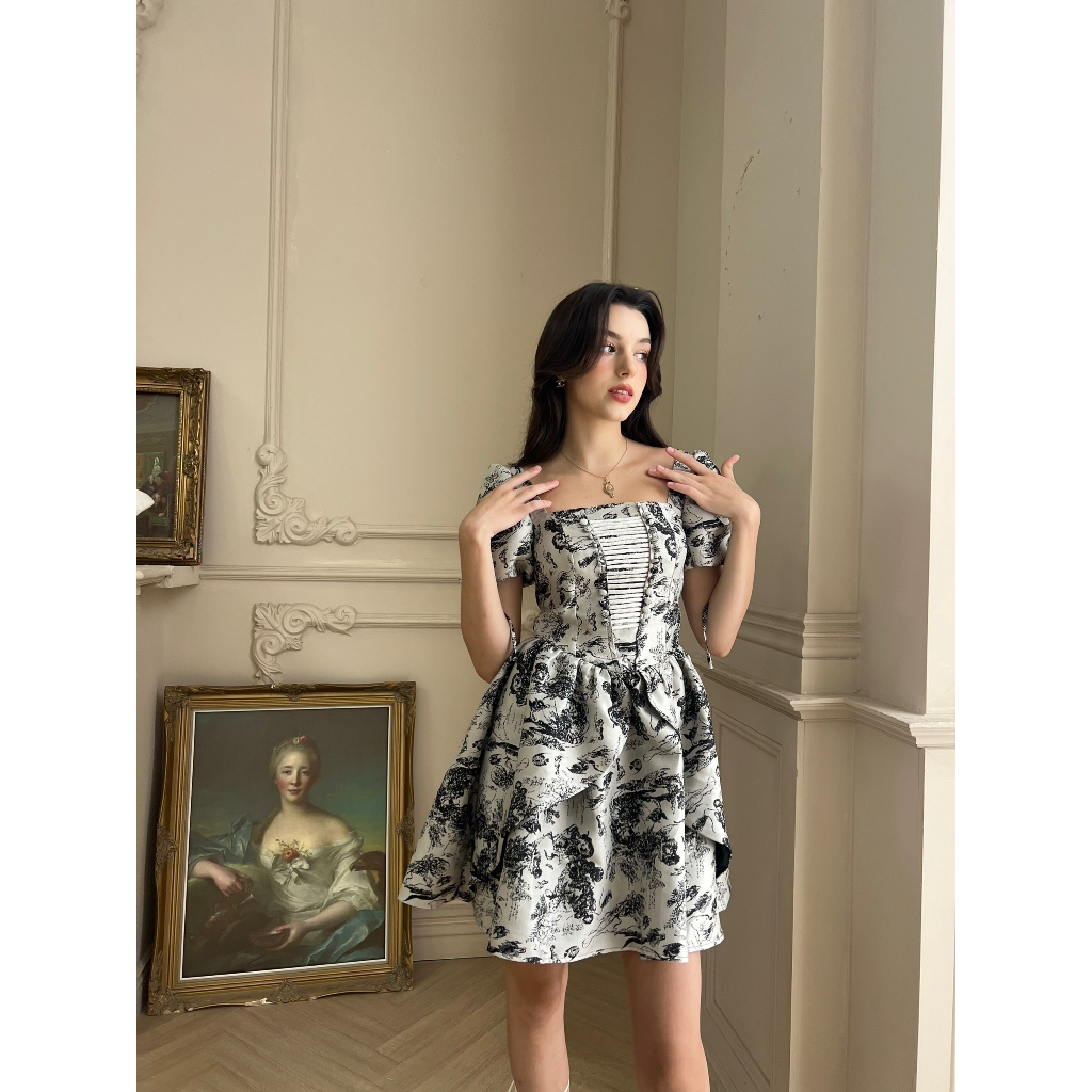 TIFFANY STUDIOS - Váy Công Chúa Mini Xòe Phong Cách Cổ Điển Vintage - SISSI DRESS