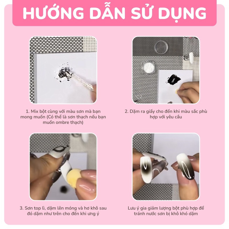Bột Ombre nail mix gel