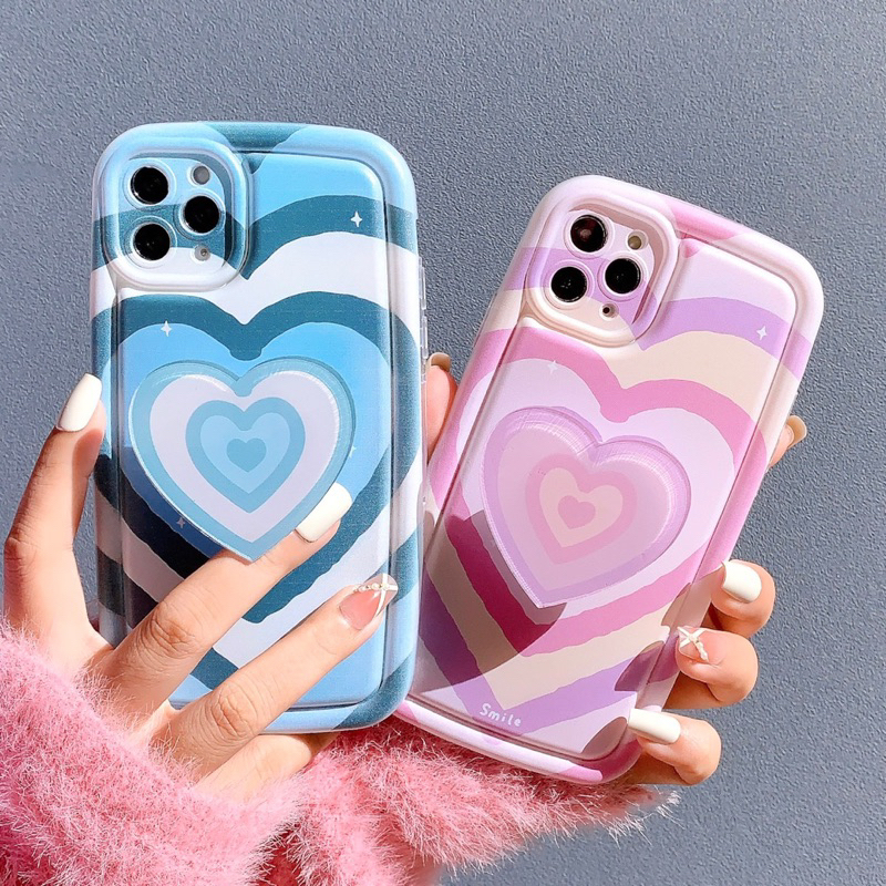 Ốp Lưng Bánh Mì Trong Suốt Mẫu - Heart Smile - BMT026