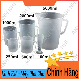 Ca đong định lượng 100ml, 250ml , 500ml có quai chia vạch - Ca đong nhựa có vạch chia định lượng