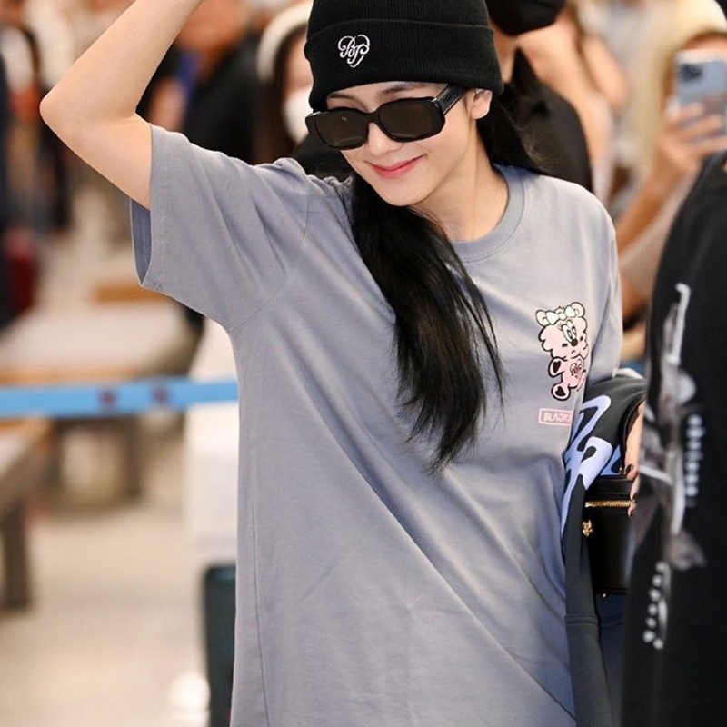 Áo thun ngắn tay nữ ngôi sao BLACKPINK JISOO