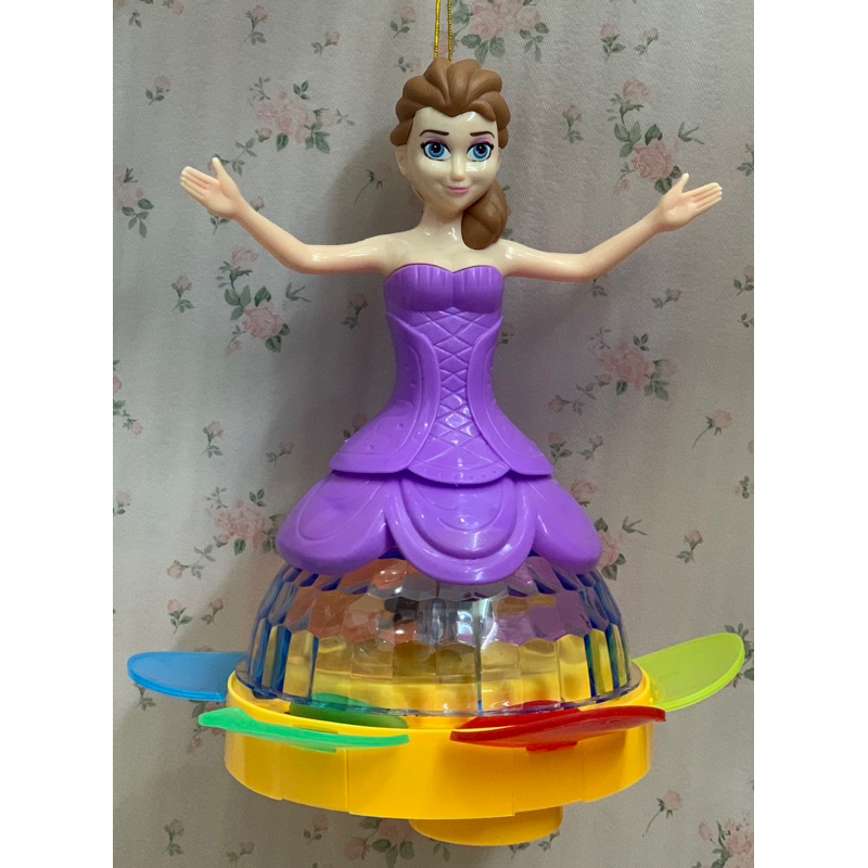 Lồng đèn công chúa Elsa đế hoa xòe cánh - có nhạc có đèn và xoay chạy