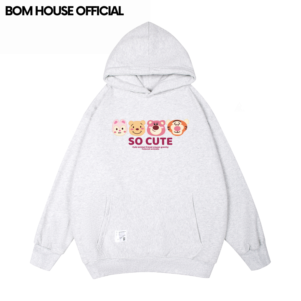 Áo Hoodie SOCUTE Local Brand Bom House Nam Nữ Form Rộng Unisex