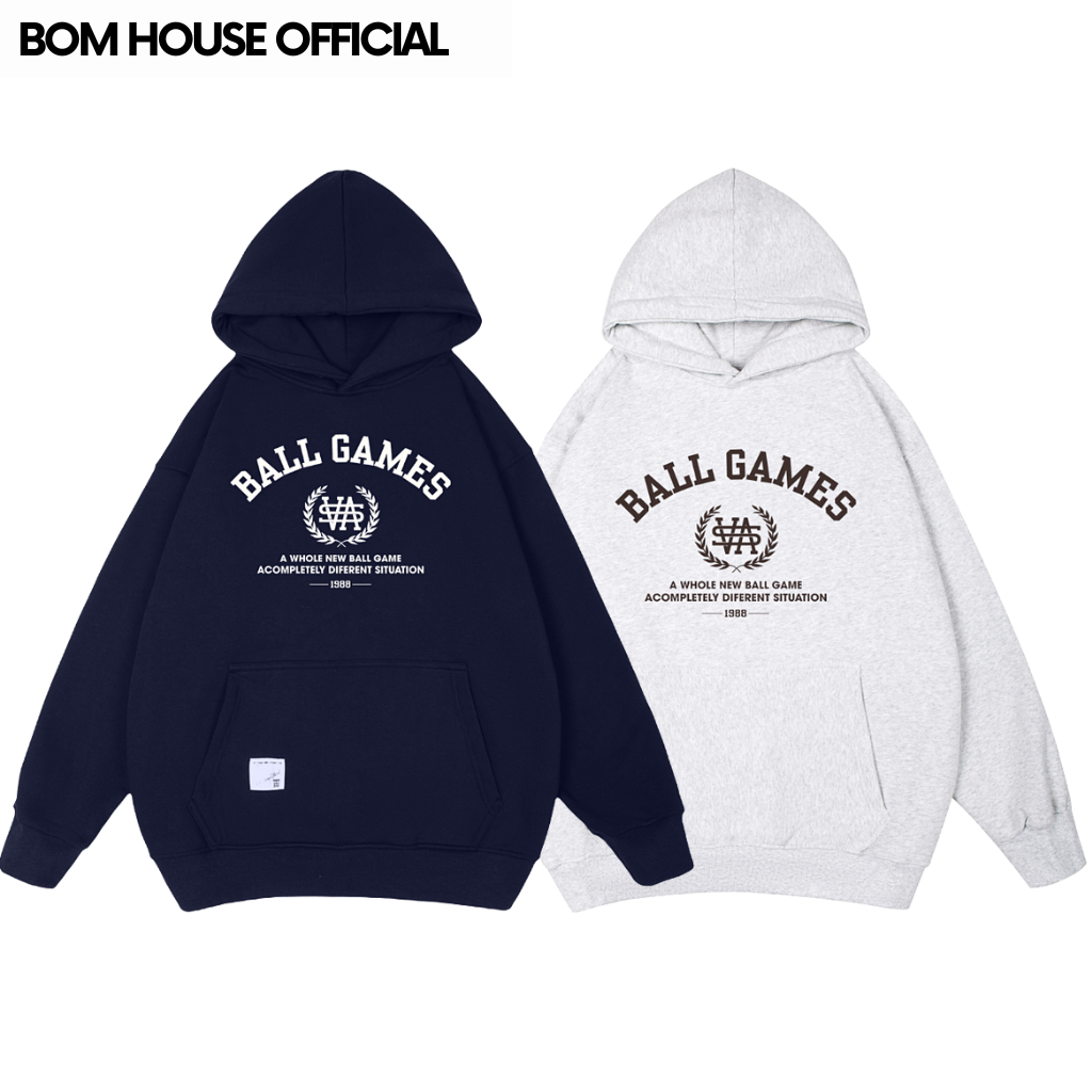 Áo Hoodie Ball Games Nam Nữ Form Rộng Ulzzang Unisex bomhouse