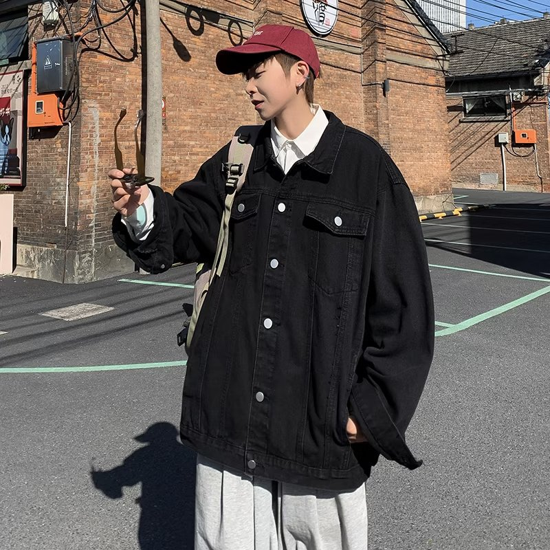 Áo Khoác Nữ Jean MIAA  unisex Form Rộng Nam Nữ , Áo khoác bò nữ form rộng chất jean dày dặn  Màu Xanh và Đen