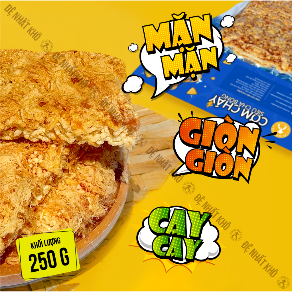 Cơm cháy siêu chà bông mắm hành 500g đồ ăn vặt Đệ Nhất Khô Đặc Sản Phan Thiết