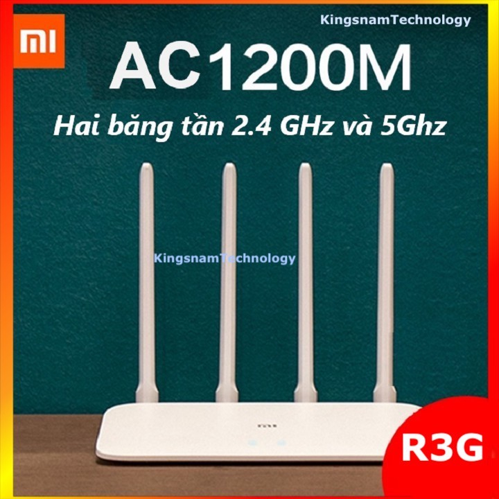 Bộ phát wifi Xiaomi Gen 3 Gen R3G V1 USB 3.0 băng tần kép 5G & 2.4G nối sóng cực khoẻ giao diện tiếng Việt Padavan