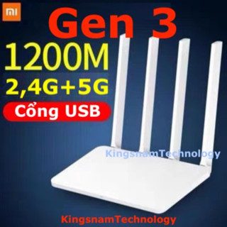 Bộ phát Wifi Xiaomi Gen 3 USB 2.0 băng tần kép xuyên tường tốc độ cao 1200mbps chuẩn AC Rom PADAVAN đã qua xử dụng