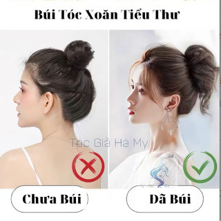 Tóc Giả Búi Cột Xoăn Tiểu Thư