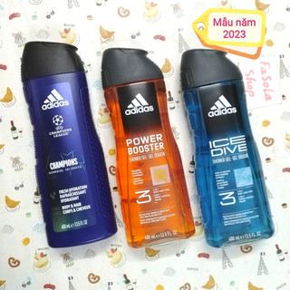 Sữa tắm ADIDAS 400ml Tây Ban Nha 3 trong 1: tắm, gội, rửa mặt nam giới shower gel Spain body hair face