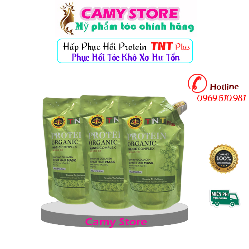 TNT - Kem hấp siêu phục hồi TNT Plus Protein Organic | Chính Hãng | 500ml
