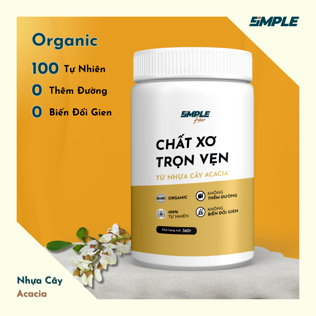 Simple Fiber Bột Uống Chất Xơ Trọn Vẹn Từ Nhựa Cây Acacia