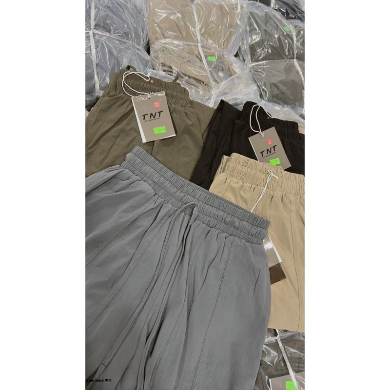 Quần baggy gió thun siêu mềm mịn co giãn 4 chiều cạp chun có dây rút