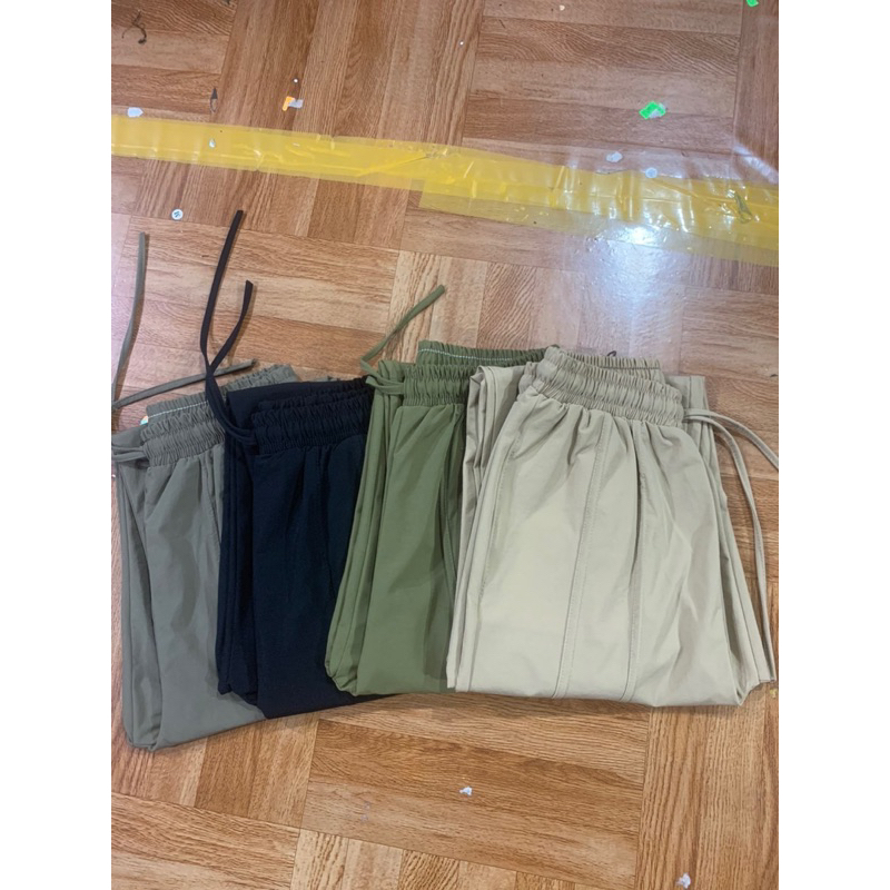 Quần baggy gió thun siêu mềm mịn co giãn 4 chiều cạp chun có dây rút