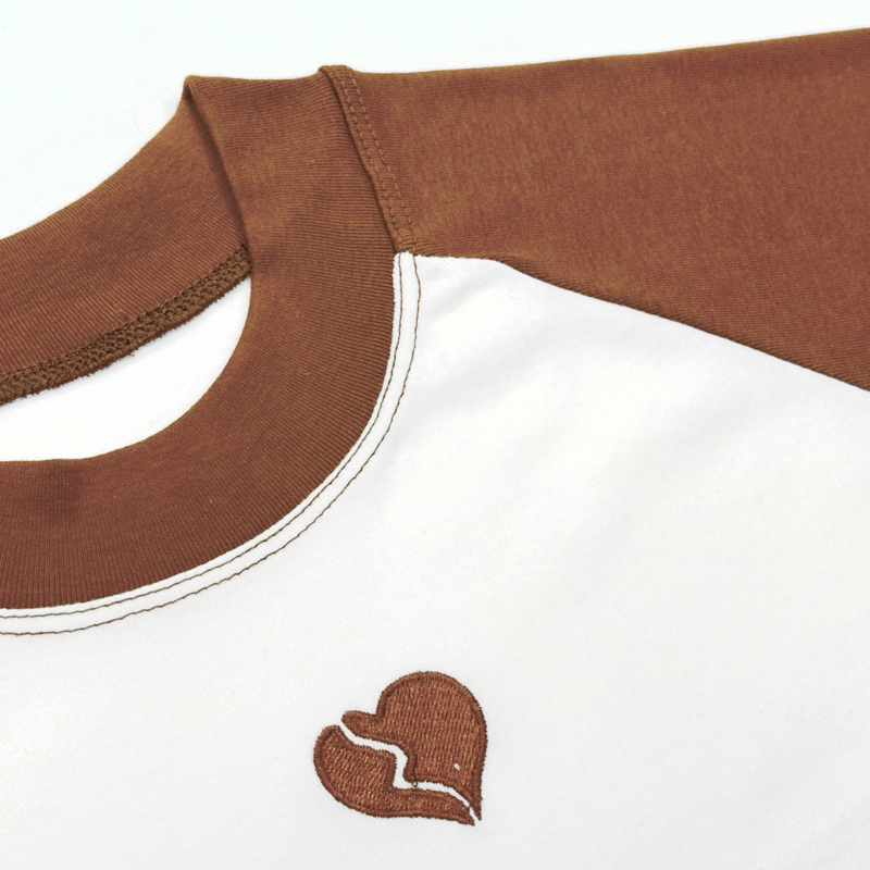 Áo Croptop nữ thêu HEART - Raplag thiết kế riêng biệt