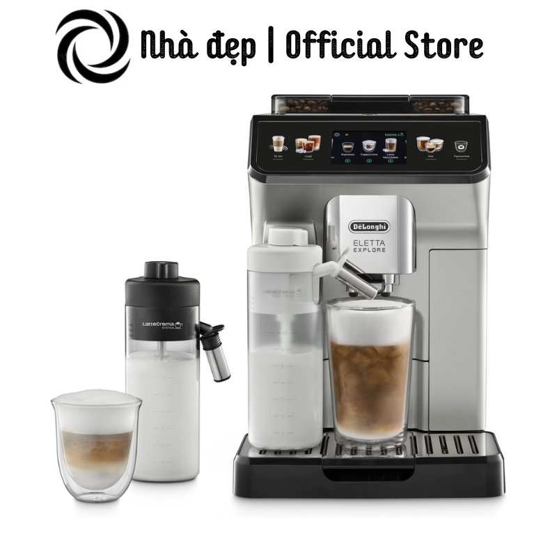 Máy Pha Cà Phê Tự Động DeLonghi ECAM 450.55.S, Espresso, Cappuccino, 19 Bar, Nhập Đức, BH 12 Tháng, nhadep_99