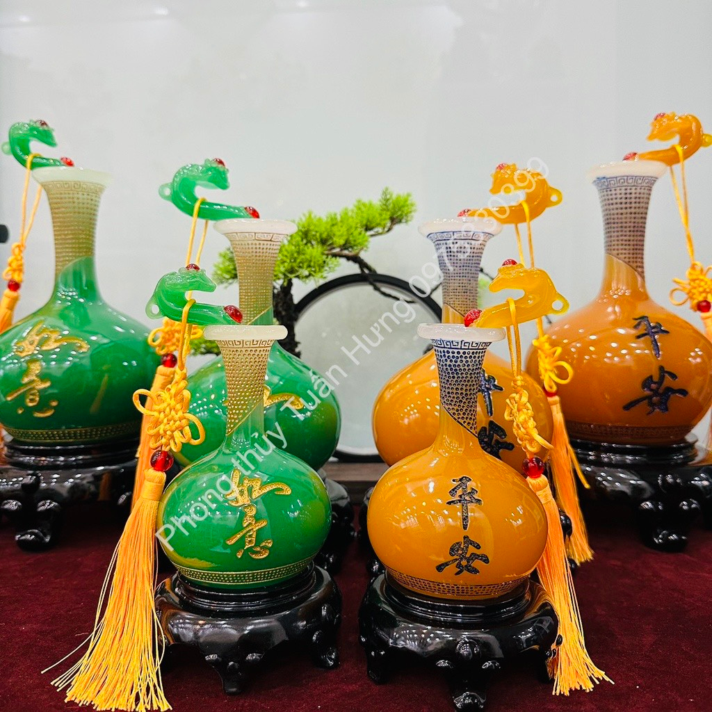 Cặp bình tài lộc như ý, bình hút lộc mang lại thịnh vượng cho người sử dụng được để ban thần tài