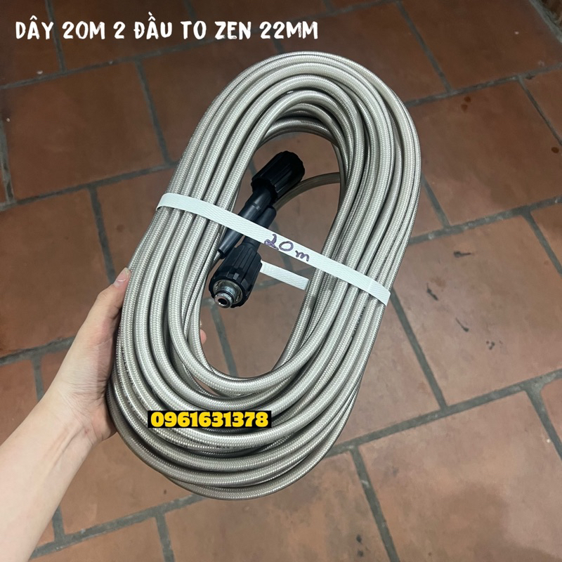 Bộ 10M-15M-20M dây rửa xe và súng xịt - súng rửa xe áp lực cao ren 22mm, ren 14mm