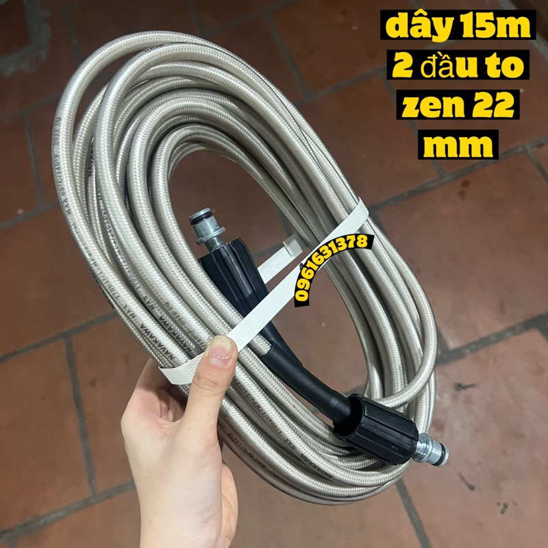 Bộ 10M-15M-20M dây rửa xe và súng xịt - súng rửa xe áp lực cao ren 22mm, ren 14mm