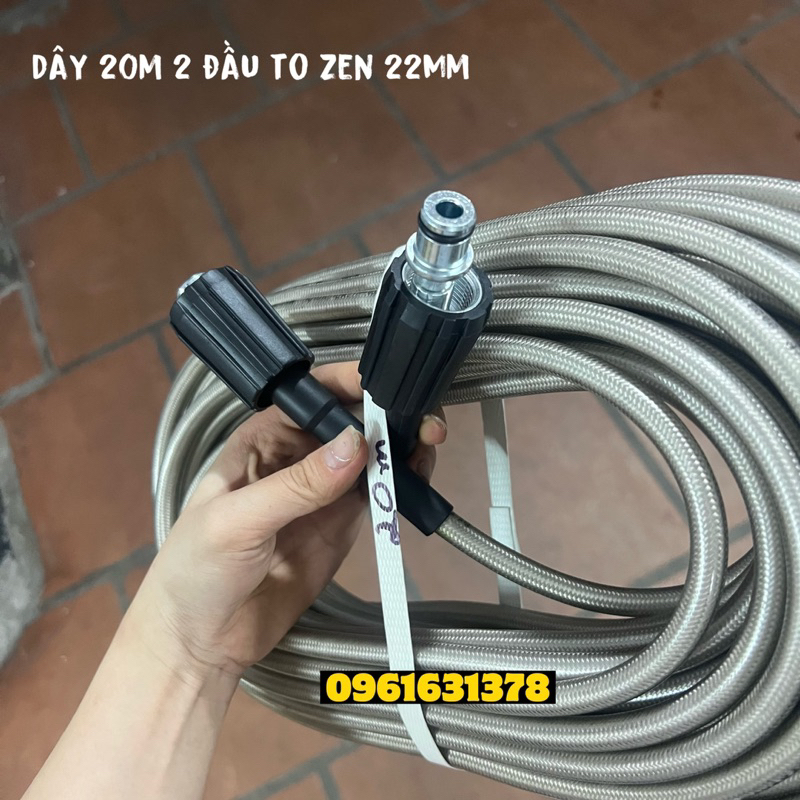 Bộ 10M-15M-20M dây rửa xe và súng xịt - súng rửa xe áp lực cao ren 22mm, ren 14mm